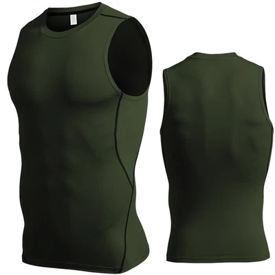 Sports Vest Men's Tight Fitting Fitness Training Running Speed Drying Basketball - Image 1 of 4
