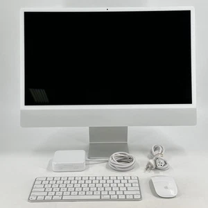 iMac 24 Silver 2021 3.2 GHz M1 8-Core CPU 7-Core GPU 8GB RAM 256GB SSD Excellent - Afbeelding 1 van 7