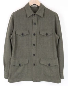 SUITSUPPLY William EB Men's Jacket UK38R Green Relaxed Fit Wool Overshirt - Picture 1 of 8