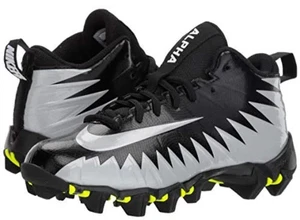 Nike Alpha Menace Shark Men's 11.5 Football Cleats Black Silver 87812-001 Shoes - Picture 1 of 9