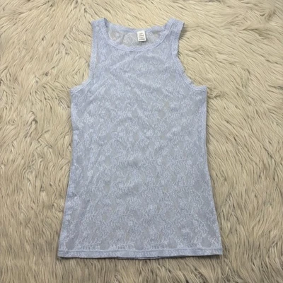 Body Y2K Gap para mujer S bebé azul floral encaje transparente camiseta sin mangas romántica Foto 1 de 4