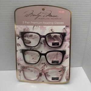 Marilyn Monroe 3er Pack Premium Lesebrille Lesebrille +3,00 NEU - Bild 1 von 4