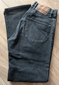 Jeans Diesel Uomo 32x32 Nero Autentico Trading Gamba Dritta Vintage G24 - Foto 1 di 5