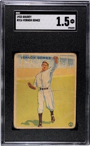 1933 Goudey Vernon Gomez #216 SGC 1.5 - Bild 1 von 2