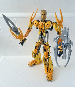 LEGO BIONICLE Toa Mata Nui 8998 w/ Pearl Gold Kanohi Ignika Mask of Life Rare