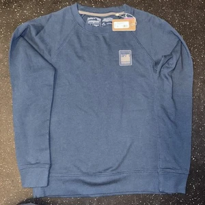 Patagonia Women's Alpine Icon Regenerative Organic Cotton Sweatshirt Blue Small - Picture 1 of 3