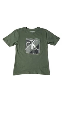 Camiseta verde con logotipo de Calvin Klein Jeans para niños talla 6 Foto 1 de 4