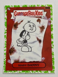 Garbage Pail Kids Bookworm Book Worm Parody Green Border DIARY DANNY #100b - Picture 1 of 8