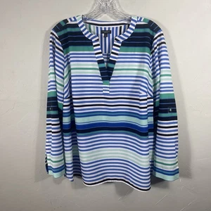 Talbots XL/P Tunika gestreift blau/grün Riegelärmel  - Bild 1 von 6