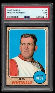 1968 Topps #133 Fred Whitfield Cincinnati Reds Vintage Grade PSA 7 SPEDIZIONE GRATUITA - Foto 1 di 2