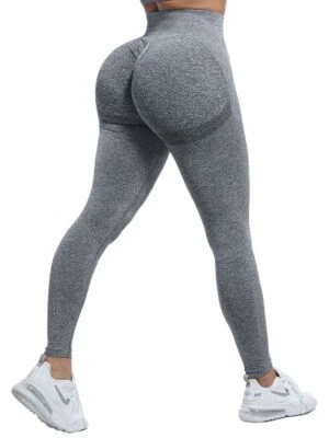Leggings femininas fitness cintura alta sem costura levantamento bumbum sexy legging push slim G - Imagem 1 de 4