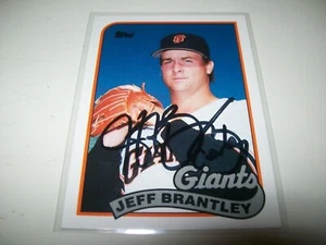 1989 TOPPS TRADED RC JEFF BRANTLEY AUTO SIGNED #14T SAN FRANCISCO GIANTS - Picture 1 of 3