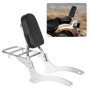 Backrest Sissy Bar Rack Baseplate Fit For 99-11 Yamaha V-Star XVS 1100 Classic - Foto 1 di 9