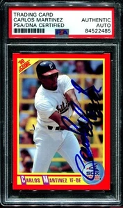 CARLOS MARTINEZ 1990 Score Baseball AUTO White Sox PSA/DNA d.2006 - Picture 1 of 1