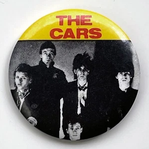 VERY RARE Vintage 70s 80s THE CARS pinback button pin badge Ric Ocasek band shot - Picture 1 of 2
