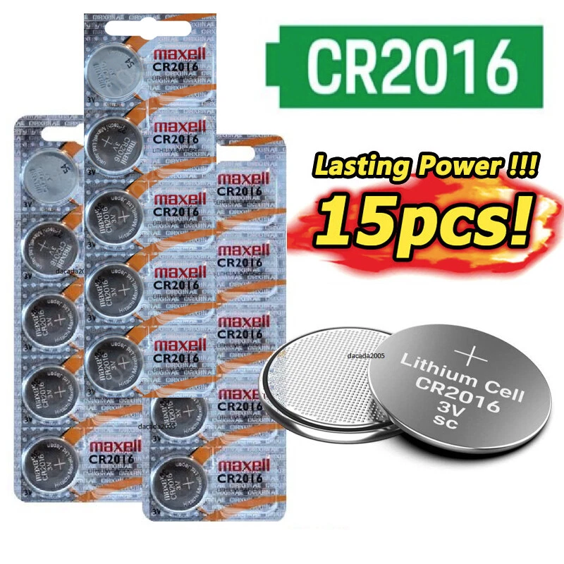 ⭐ 15 X PILAS BOTON MAXELL BATERIA CR2016 DE LITIO 3V LITHIUM BATTERY env 24 ⭐