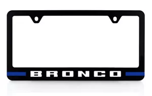 Ford Bronco UV Printed Plastic License Plate Frame - Blue - Foto 1 di 3