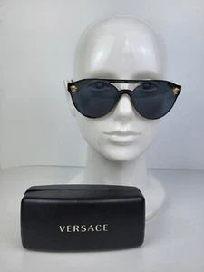 Versace Sunglasses 2161 Mask Black For Women - Picture 1 of 7