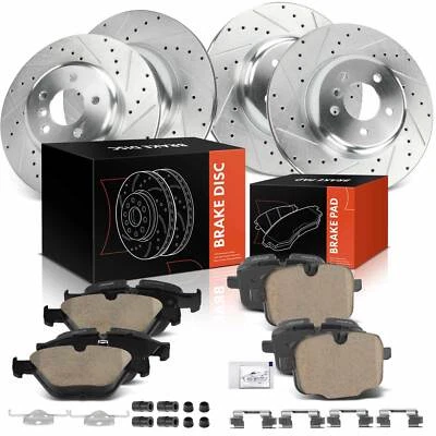 12x Rotores de freno perforados delanteros y traseros y pastillas de freno para BMW 640i 12-17 640i xDrive Foto 1 de 4