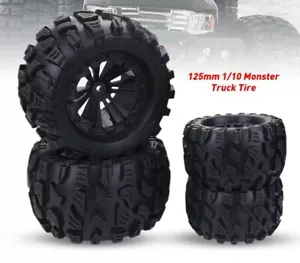 1/10 Rc Monster Truck Set Ruote e Pneumatici Neri per Vortiti Fazon Arrma Granito - Foto 1 di 6