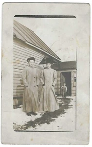 Postal de Covington, Indiana 1911 RPPC, dos mujeres y niño, Margarette - Imagen 1 de 3