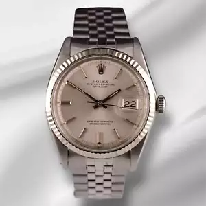 Rolex 36mm Datejust Mens Steel Watch Fluted Folded Jubilee Silver Dial 1601 - Picture 1 of 11