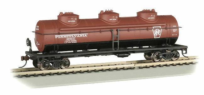 Bachmann HO 40' 3-Dome Tank Car Pennsylvania PRR #498647 17108 - Image 1 of 1