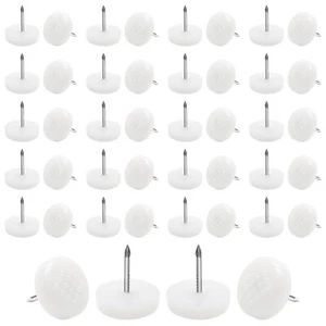 Unlorspy 100 Pcs White Nail on Furniture Glides 19mm/3/4 Nail Furniture Pads ... - Picture 1 of 7