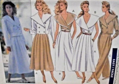 Butterick Pattern-#4092 Sizes 10-12-Ms. Jacket-Top-Skirt-Pants-Gently Used-1986 - Image 1 of 4