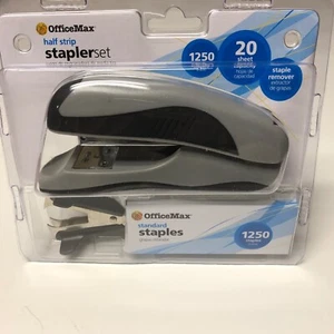 OFFICEMAX HALF STRIP STAPLER SET NEW WITH TAG - Picture 1 of 6