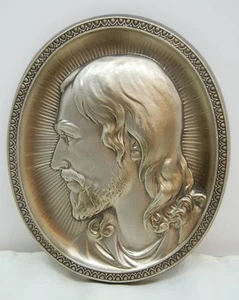 8 1/4" x 7" METALL WANDRELIEF DES HEILIGEN JOSEPH - HERGESTELLT IN ÖSTERREICH - MARIA VERFÜGBAR - Bild 1 von 6