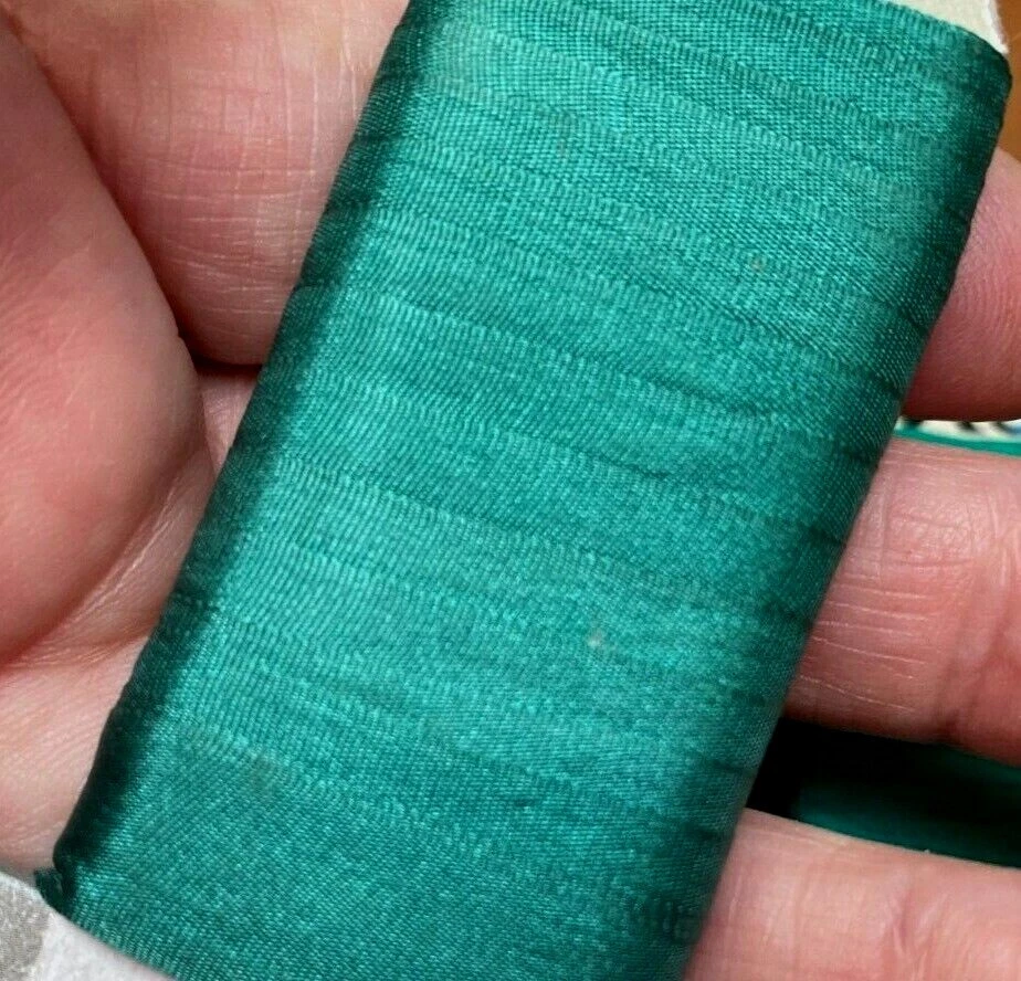 Cinta de seda 1/2" 13 mm esmeralda #1 esmeralda #2 1 yarda Foto 1 de 1