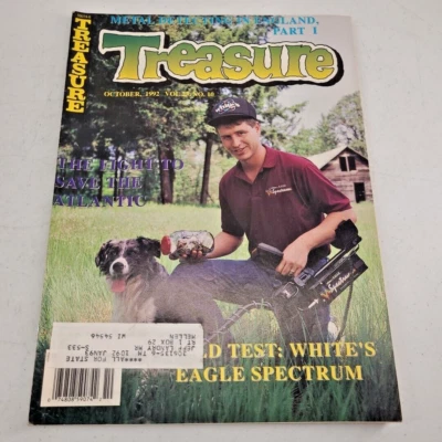 Treasure Magazine October 1992 Metal Detecting England Whites Eagle Spectrum - Image 1 of 4