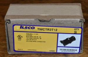 NIB 150 Ilsco TWCTR3T12 Copper Thin Wall C-Tap Burial Rated 3-5 AWG 5-12 AWG - Picture 1 of 3