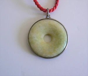 Natürlicher JADE JADEIT Anhänger Vintage Antik A Klasse 60er Jahre - Bild 1 von 3