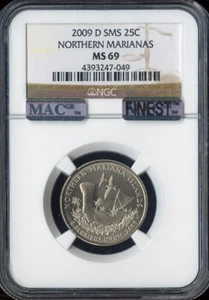 2009-D Northern Marianas Quarter NGC MS69 SMS Quality - Picture 1 of 2