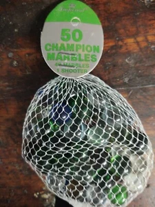 Imperial Champion Marbles Bag of 50 Variety 1 Shooter New NIB Toys Toy White Net - Picture 1 of 4