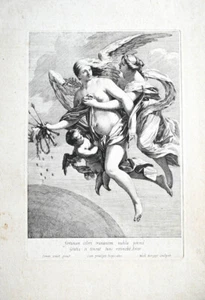 1642 Fortuna Amor Venus Gratia Kupferstich von Dorigny - Bild 1 von 1