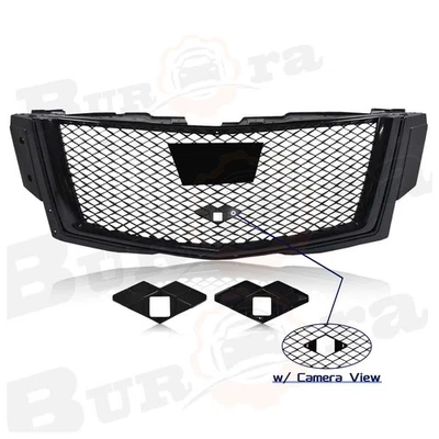 Se adapta a Cadillac Escalade 2015-2020 parachoques delantero superior rejilla negro brillante con cámara Foto 1 de 4