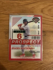 2024 Panini Prospect Edition - Braden Montgomery #38 Red Prizm /199 (RC) - Foto 1 di 2