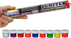 Smooth-On Ignite Fluorescent Pigments 9-Pack Color Sampler, ki - Picture 1 of 7
