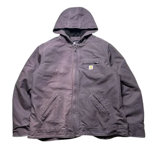 Chaqueta Carhartt Mujer L Gris Desteñido L L L Forrada Sherpa Con Capucha Sierra 104292-032 - Imagen 1 de 8