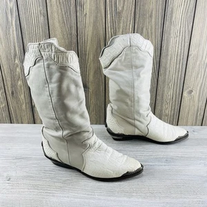 Botas de Vaquero Vintage Zodiac Para Mujer Talla: 6 Cuero Croc Slouch Punta de Tacón Chapada - Imagen 1 de 20