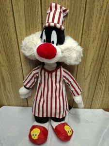 Looney Tunes SYLVESTER im Pyjama und Tweety Hausschuhen 21 inch WB 1997 - Bild 1 von 10