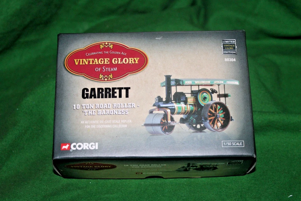 CORGI GLORY OF STEAM GARRETT 10 TON ROAD ROLLER " THE BARONESS" 1/50 80304 - Image 1 of 1