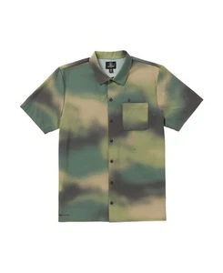 Volcom Mens Regular fit Short Sleeve Button-Up Shirt XL Green Camouflage - Picture 1 of 1