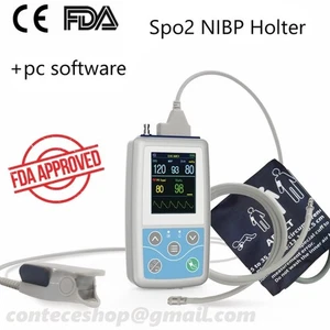 Handheld Patient Monitor ICU Vital Signs NIBP Adult Spo2 Machine+SW Ambulatory - Picture 1 of 13