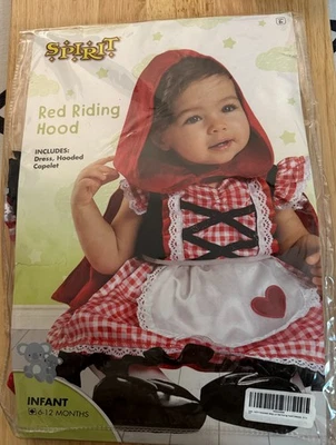 Disfraz de Caperucita Roja Spirit Halloween Talla 6 - 12 Meses Infantil Nuevo con Etiquetas Foto 1 de 4