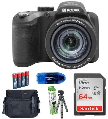 Kodak PIXPRO AZ405 Digital Camera 64GB Bundle, Black - Image 1 of 4