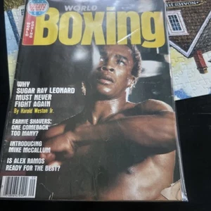WORLD BOXING MAGAZINE SUGAR RAY LEONARD BOXING HOFer COVER SEPTEMBER 1982 - Picture 1 of 3